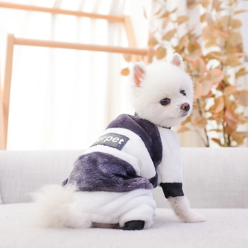 

Small Dog Clothes Autumn and Winter Clothes Anti-shedding Teddy Pomeranian Chenery Pet Small Puppy Four Feet Clothes Winter