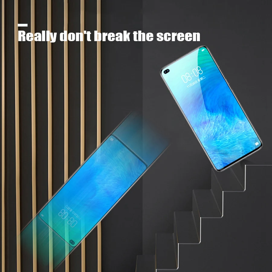Стекло с полным покрытием для Huawei P30 Lite P40 P20 Pro P50 Защитная пленка экрана P Smart Z 2019 2020