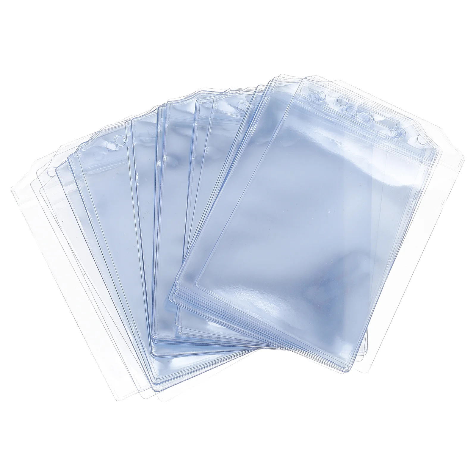 

50 Pcs Card Cover Lanyard Clear Cards Protector ID Container Badge Holder Pvc Exhibition Certificate Nurse For pass