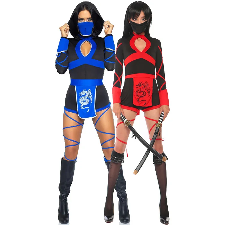 Halloween Women Autumn Print Sexy Tight Bandage Jumpsuit Hollow Out Long Sleeve Bodysuit Lace Up Club Party Woman Overalls
