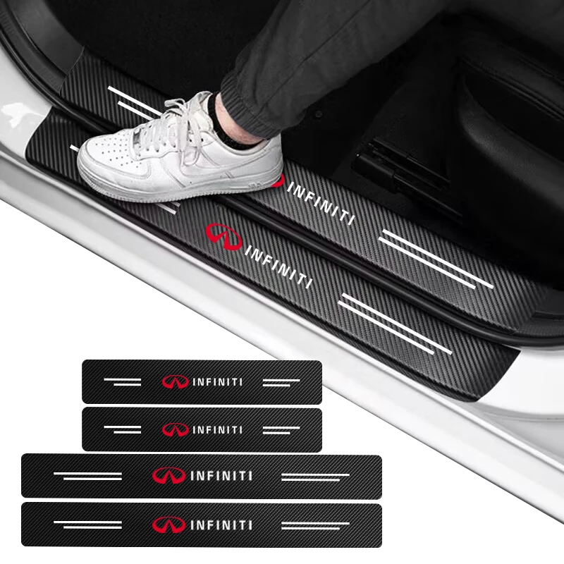 4 шт., автомобильные водонепроницаемые наклейки из углеродного волокна для Infiniti ESQ EX25 EX35 EX37 FX35 FX37 JX35 G25 G35 G37 M25 M37 Q50 QX30