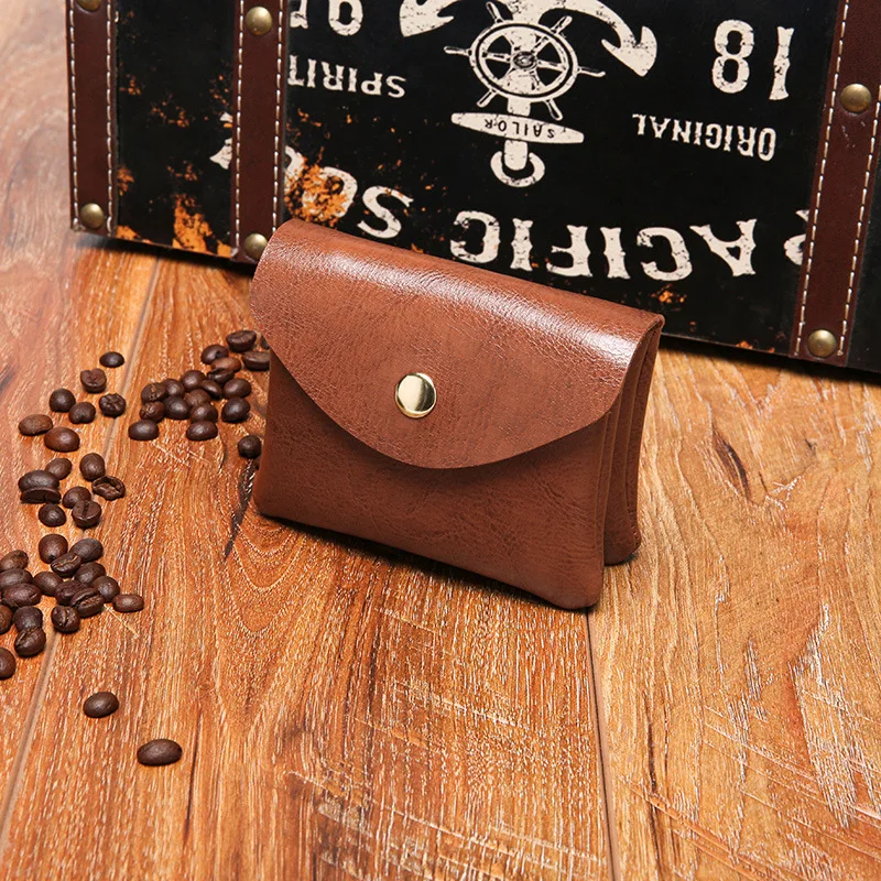 Men's Wallet Women's Small Pocket Genuine Leather Wallet Multifunctional Double Layer Vintage Coin Purse Change Storage Wallets