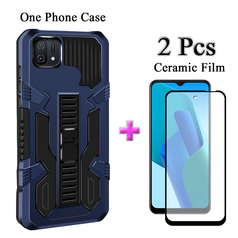2 в 1 для OPPO A16K A16E чехол телефона жесткий корпус Защитная камера с керамической