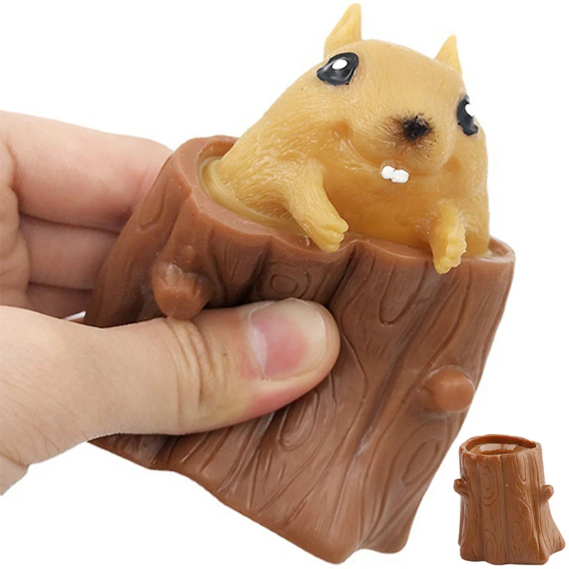 

Новинка, кавайная беличья чашка, игрушка-антистресс, снимает стресс, игрушки, подарок для детей и взрослых, 18 сенсорных сжимаемых чашек