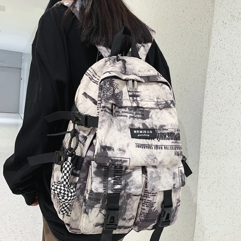 

Men Backpack 2022 Student Bookbag Graffiti Travel Mochila Schoolbag for Girls Laptop Rucksack High School High-capacity Knapsack