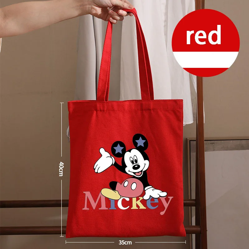 Фото Холщовая сумка Disney Anime Macaron Colors с Микки Маусом, многофункциональная сумка для хранения для девочек, для телефона, чашки, зонта, для поездок на работу №4