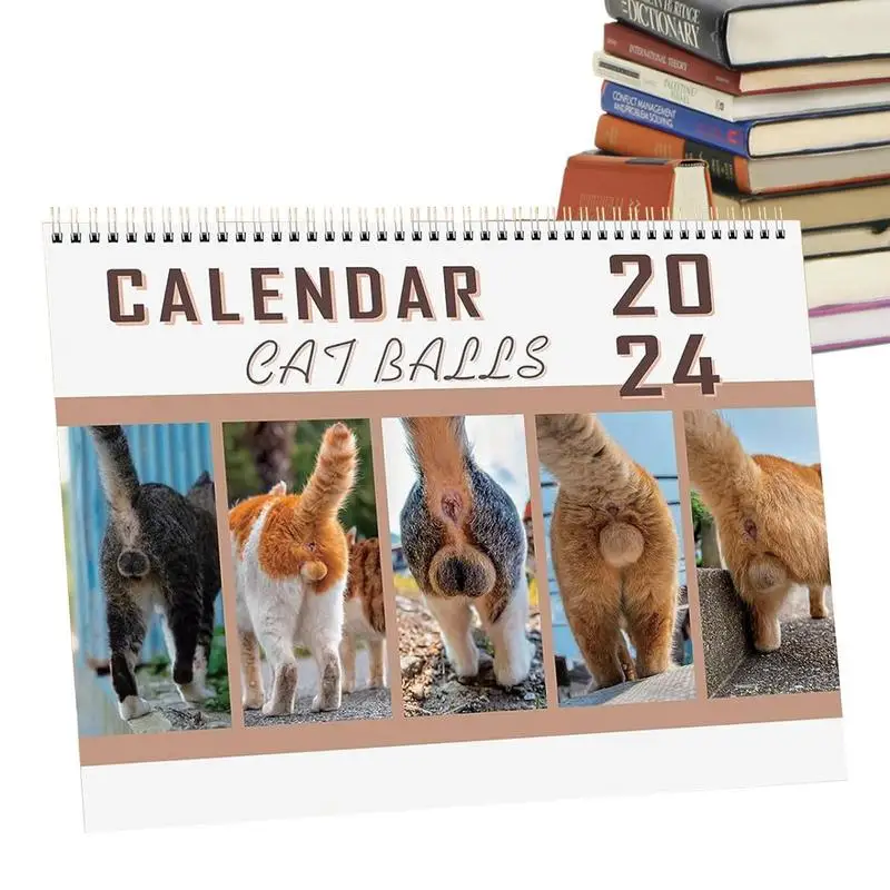 

Календарь для кошек 2024, календарь для кошек на толстых страницах 2024, милый календарь на 12 месяцев, праздничный подарок, цветной календарь для