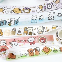 bronzing and paper tape a lump of soft you series cute animal hand account decorative stickers cute kawaii decorative stationery