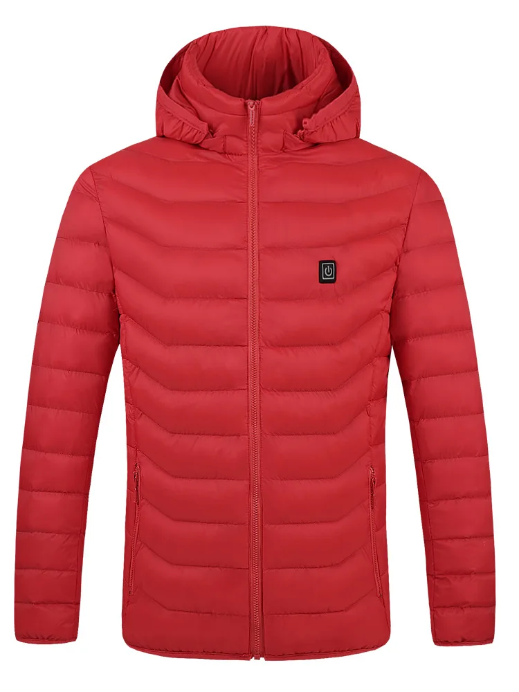 Fashion Men Jacket Intelligent Fever USB Winter Outdoor Electric Heating Warm Sprots Thermal Coat Clothing Heatable Cotton