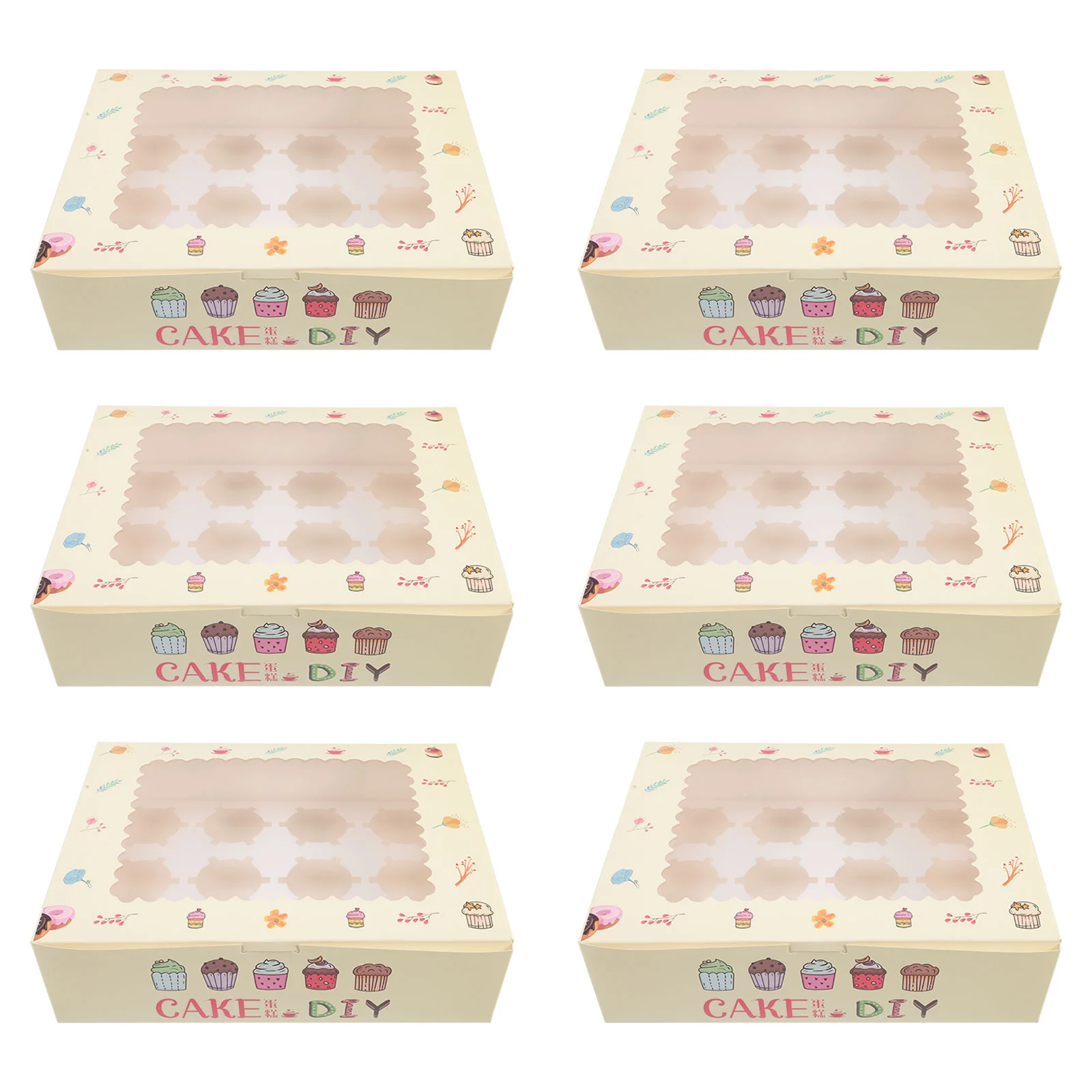 

10pcs Portable Multi-purposes Cake Packaging Box Wedding Dessert Box Bakery Boxes Bulk Cake Boxes Delicate Gift Box