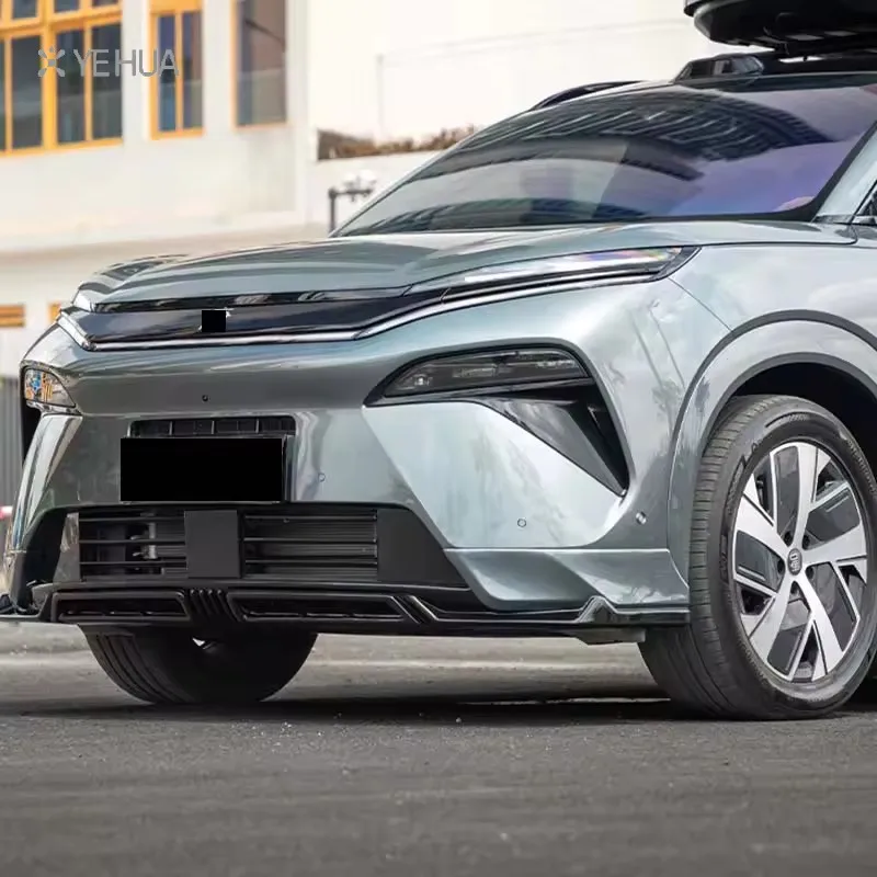 Фото Для BYD Tang L 2022- Передний сплиттер, задний диффузор, глянцевый черный, материал PP, боковые элементы, новый заводской стиль, комплект обвеса Axinda №5