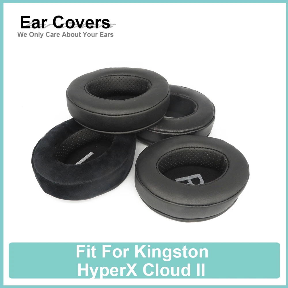 

Earpads For Kingston HyperX Cloud II Headphone Earcushions Protein Velour Sheepskin Pads Foam Ear Pads Black