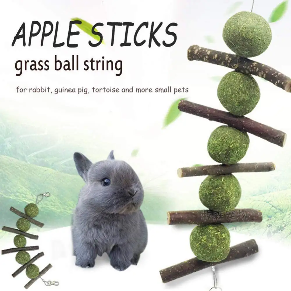 

Toy for Rabbit Natural Hot Pure Catnip Pet Molar Teeth Cleaning Molar Snacks Chew Stick Grass Ball Hamster Rat