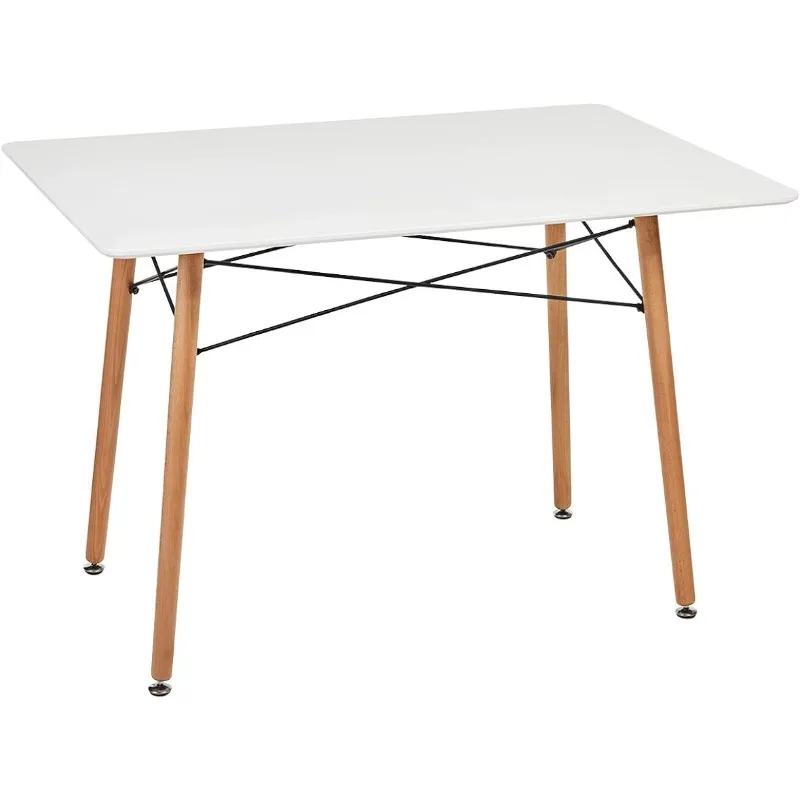 

Обеденный стол с деревянными ножками, современный кухонный стол среднего века для экономии места в гостиной