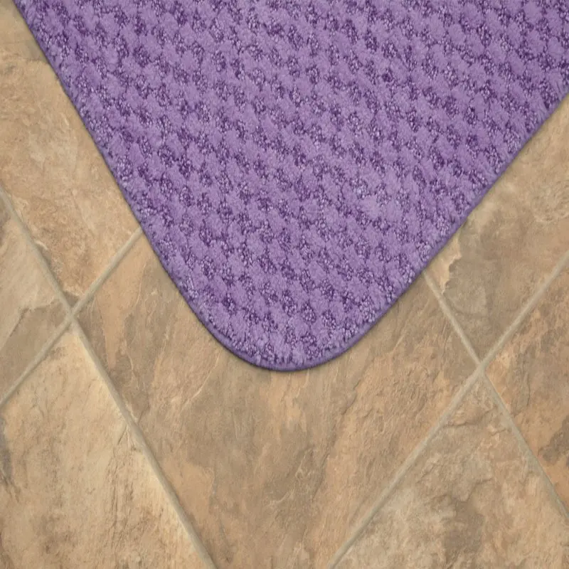 

Eye-Catching, Machine Washable 24" X 40" Nylon Purple Bath Rug - Perfectly Enhancing Your Bathroom Decor!