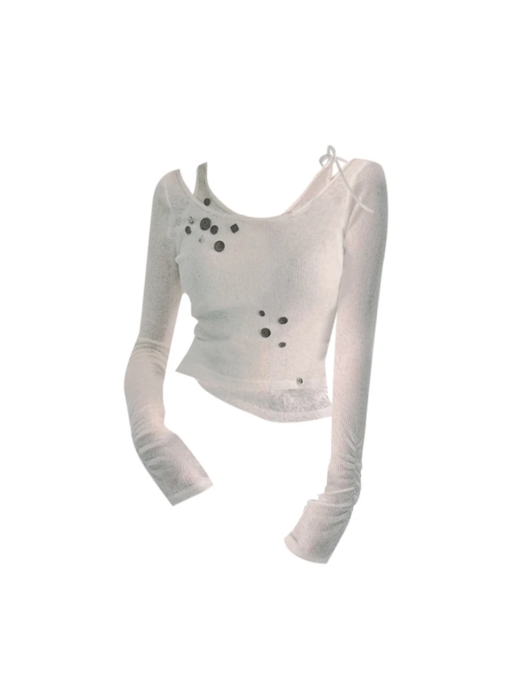 Модный простой классический свитер Gyaru винтажный пуловер с вырезом на шее и