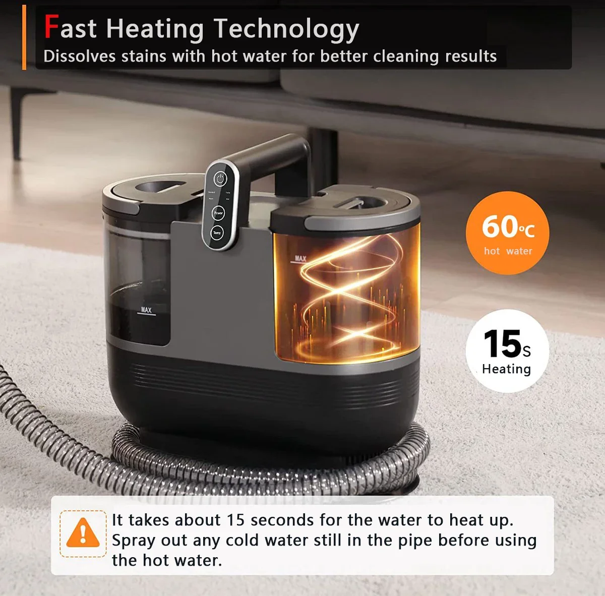 Аппарат для мойки сухих и влажных ковров с подогревом