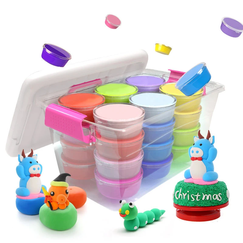 

24/36 Colors/Set Fluffy Super Light Soft Clay Children DIY Educational Toys Air Dry Fidget Gum Polymer Plasticine Clay Toy Gift