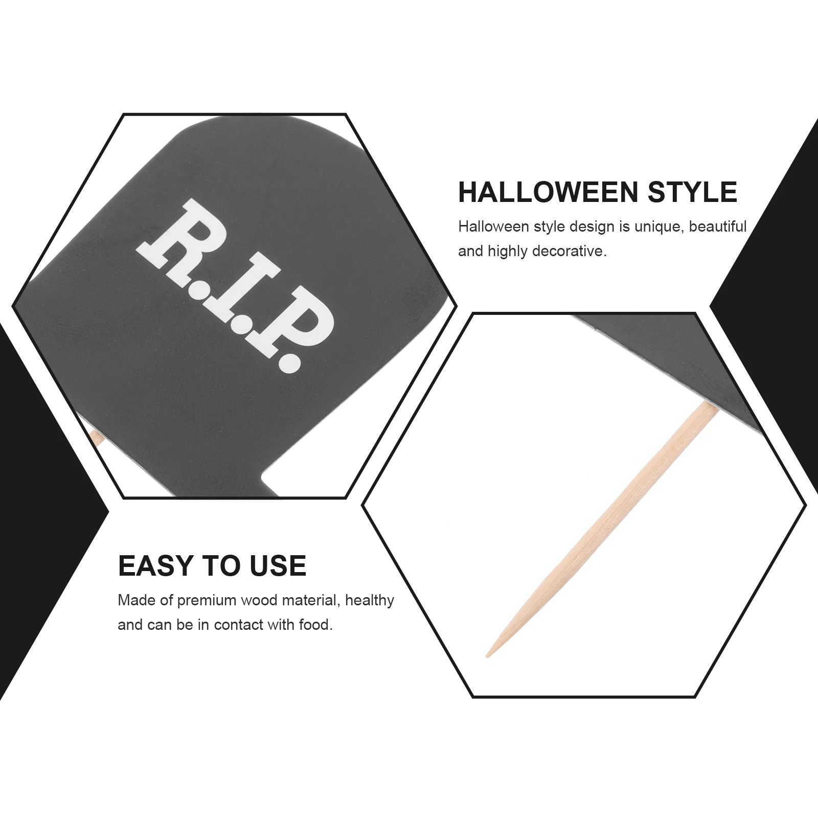 10 шт. Хэллоуин привидение кладбище Рип зубочистка украшение для торта топперы