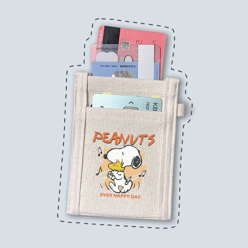 

Snoopy Charlie Brown Woodstock Plushie Cartoon Cute Dolls Small Slim Coin and Card Case Anime Plush Toys for Girl Birthday Gift