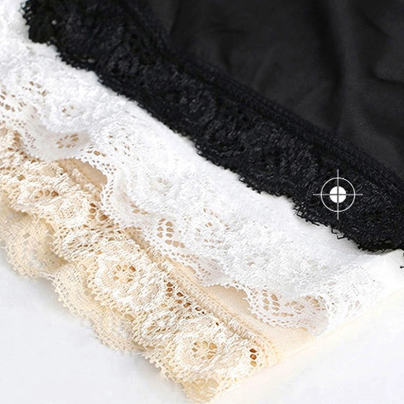 Tanie Kobiety lato lodowy jedwab cienkie bezszwowe spodnie ochronne jednokolorowe blisko dopasowane koronki sklep