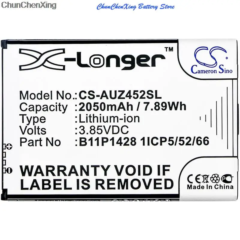 Аккумулятор Cameron Sino 2050 мАч B11P1428 1ICP/52/66 для Asus X009DB ZB452KG ZenFone Go 4 5