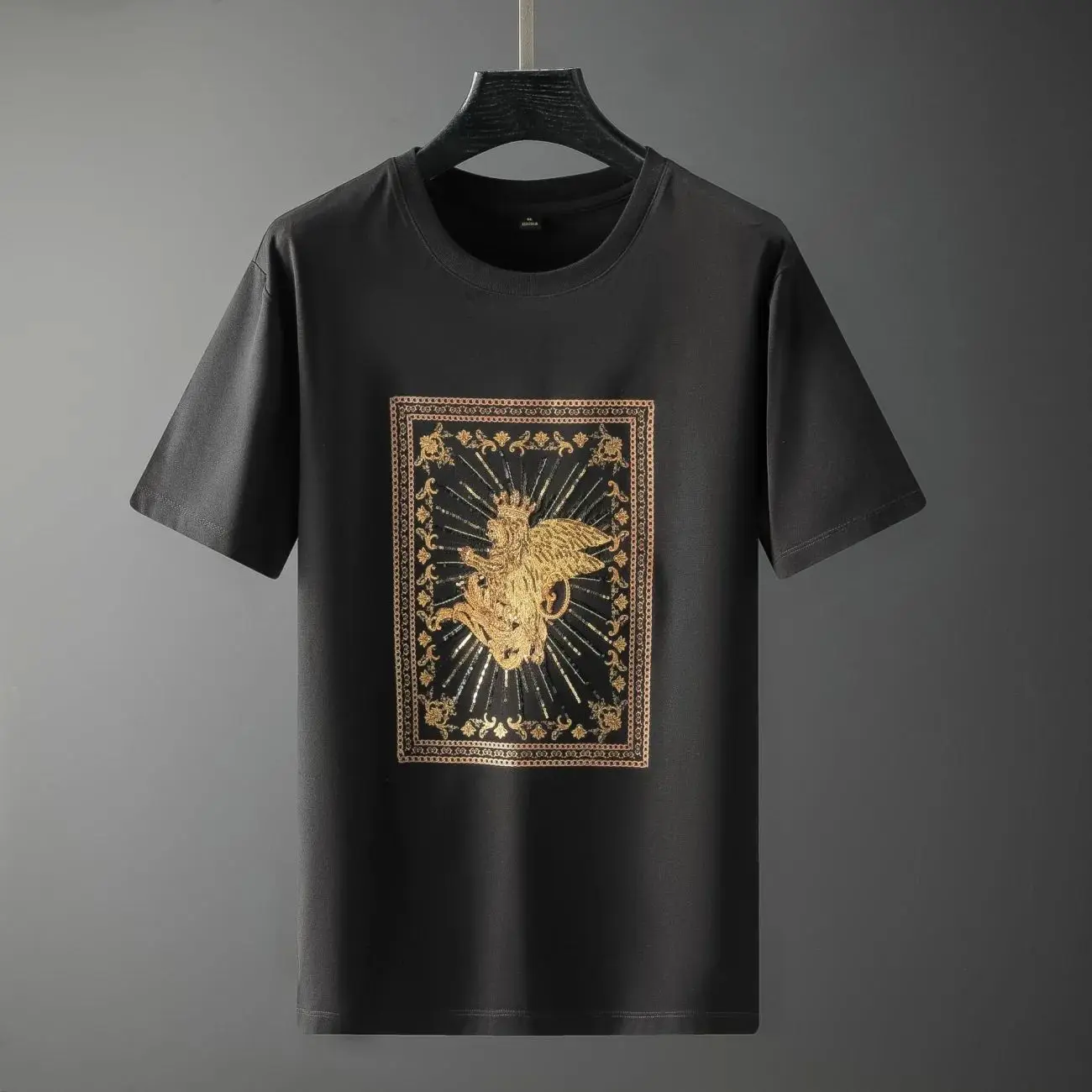 

Men's High-end Embroidered Short Sleeve T-Shirt NEW Double Mercerized Cotton Half Sleeve T-shirt In Summer 2022
