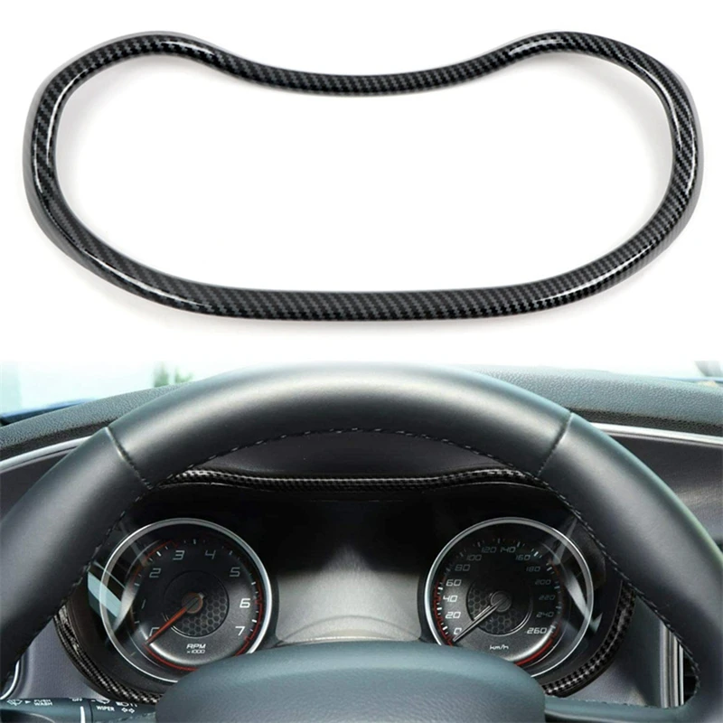 

Car Carbon Fiber Interior Dashboard Meter Display Frame Cover Trim for Dodge Durango 2021 2022