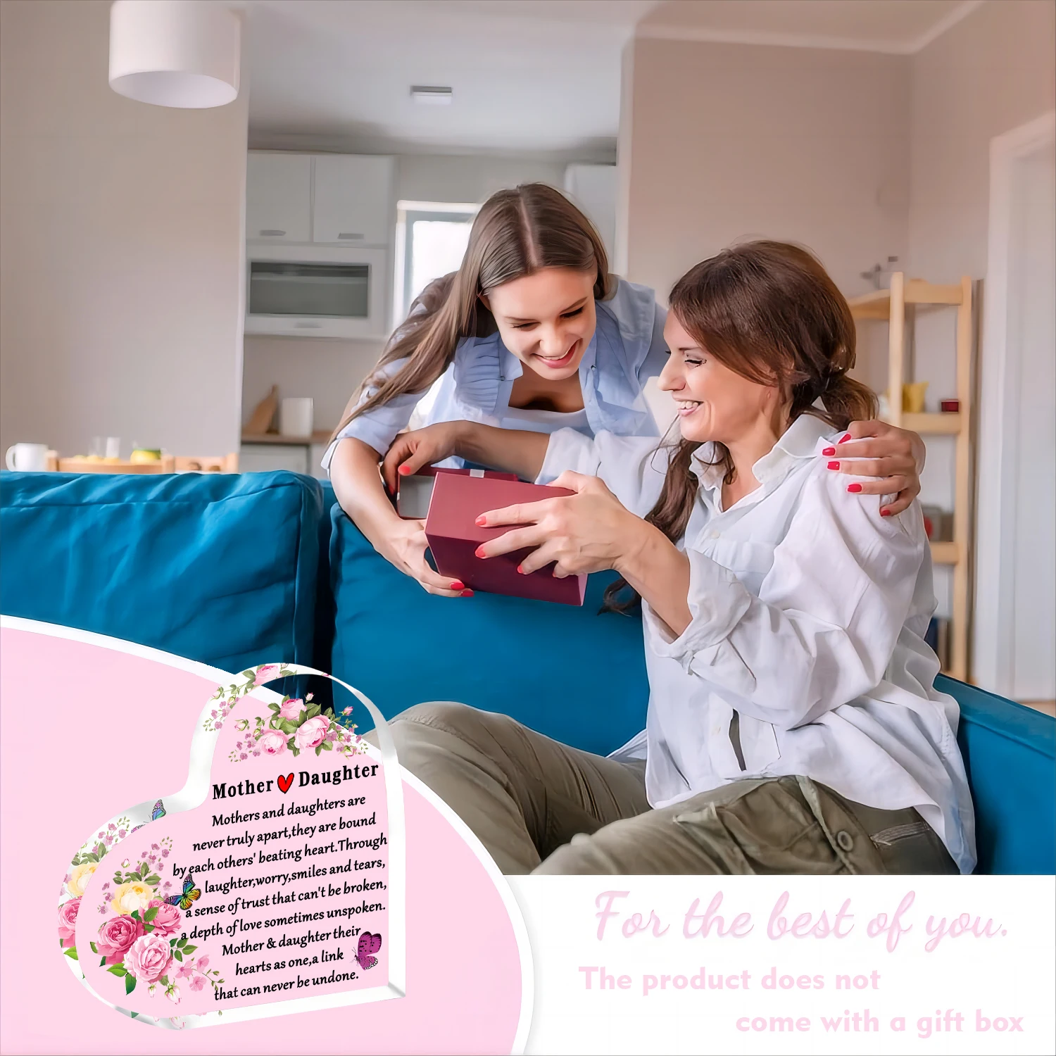 Подарки для матери и дочери акриловый зубной налет в форме сердца детский