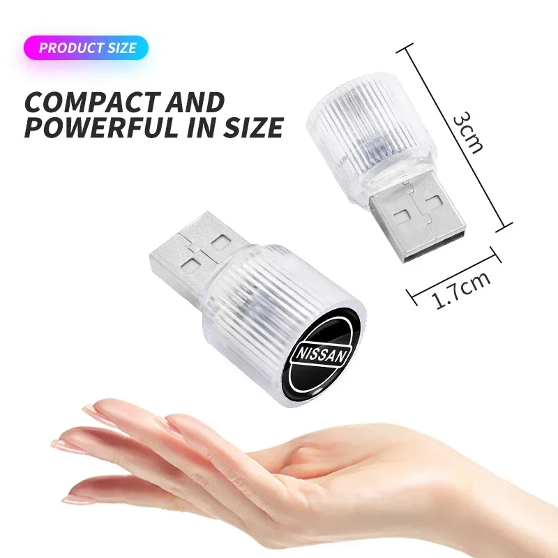 USB автомобильный светодиодный светильник внутренний атмосферный автомобильные