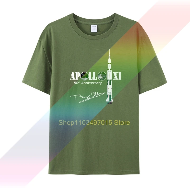 Футболка с подписью Аполлон 11 в честь 50-летия Аполлона Астронавт Базз Алдрин