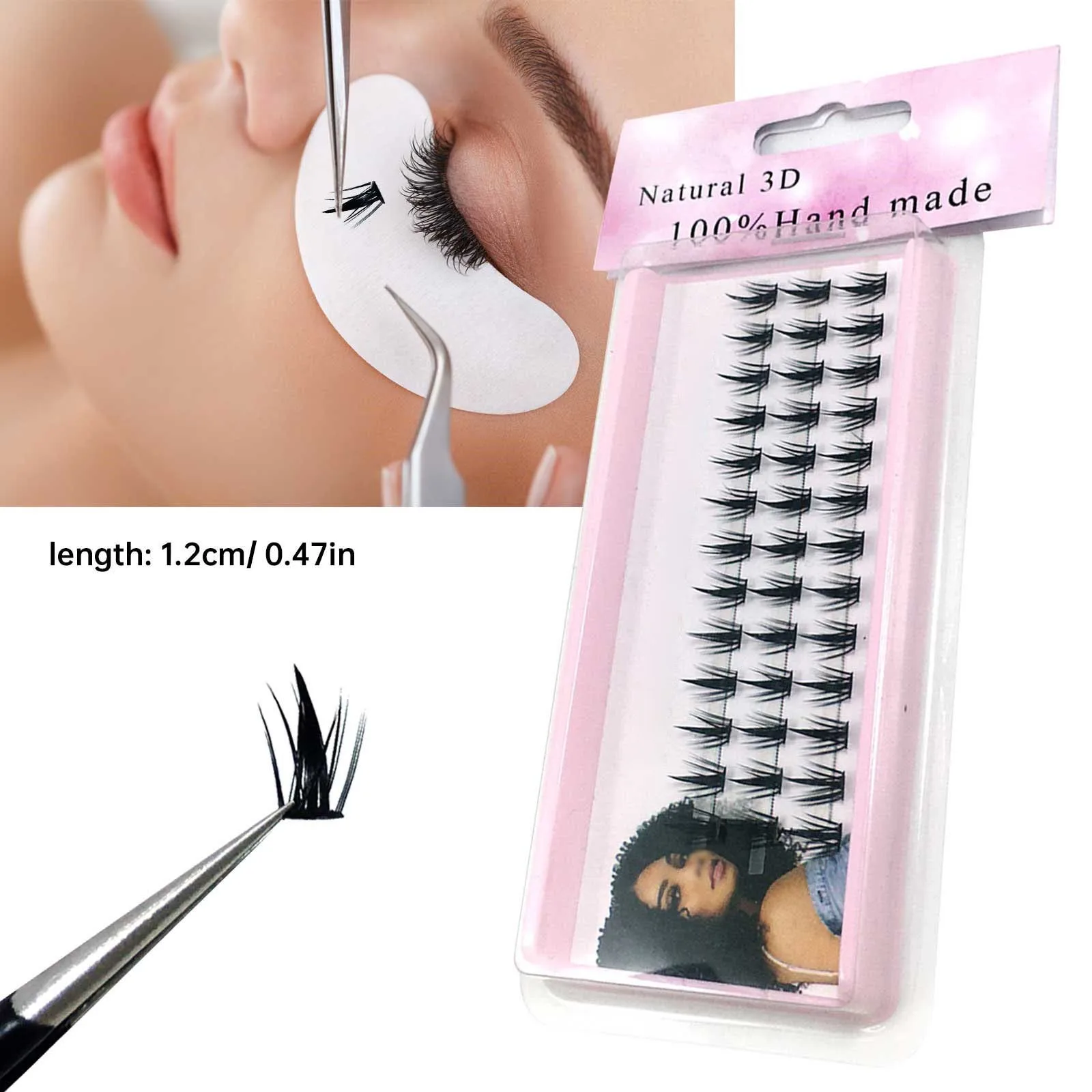 

Накладные ресницы Cluster, густые, сегментированные, 8 ~ 16 мм, смешанная длина, мягкие и удобные ресницы из искусственной норки, «сделай сам»