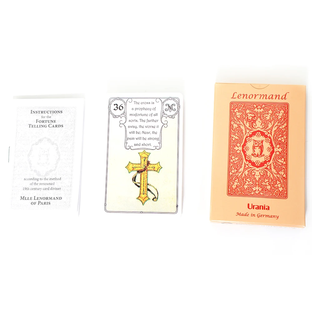 Красная сова от Mlle Lenormand 36 карточных палуб эзотерическая Фортуна Telling Agm Новинка |
