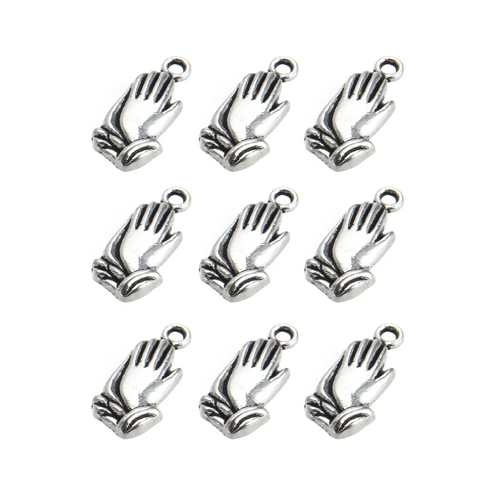 

5 Packs Charm Stoppers Bracelets DIY Charm Pendant Necklace Locket Zen Gesture Pendant Trendy Earrings Fashion Pendant Bead