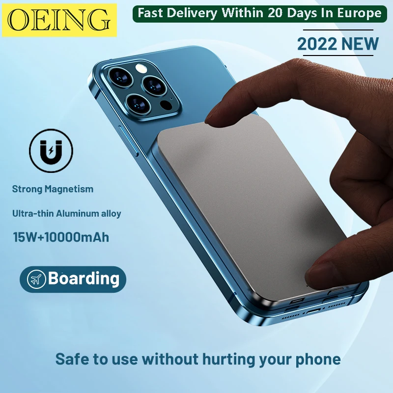 

Новый магнитный беспроводной внешний аккумулятор на 10000 мАч, внешний дополнительный аккумулятор для iphone 12, 13, 14, 14pro Max, 14Plus, 15 Вт, быстрое зарядное устройство