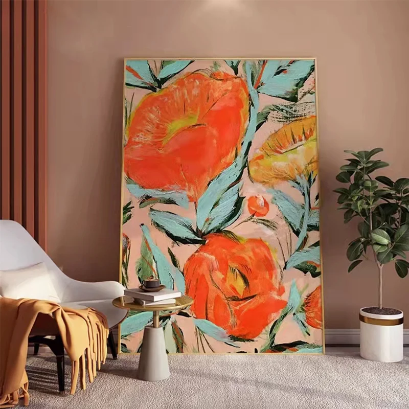 

Абстрактная Картина на холсте SY ручная роспись палитра нож Цветы Картина маслом современный Декор без рамы цветочные картины настенное искусство