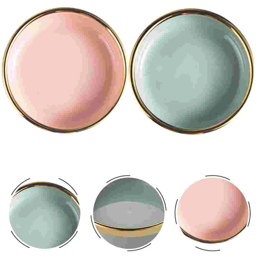 

2Pcs Delicate Sauce Dishes Multi-function Seasoning Plates Household Seasoning Dishes