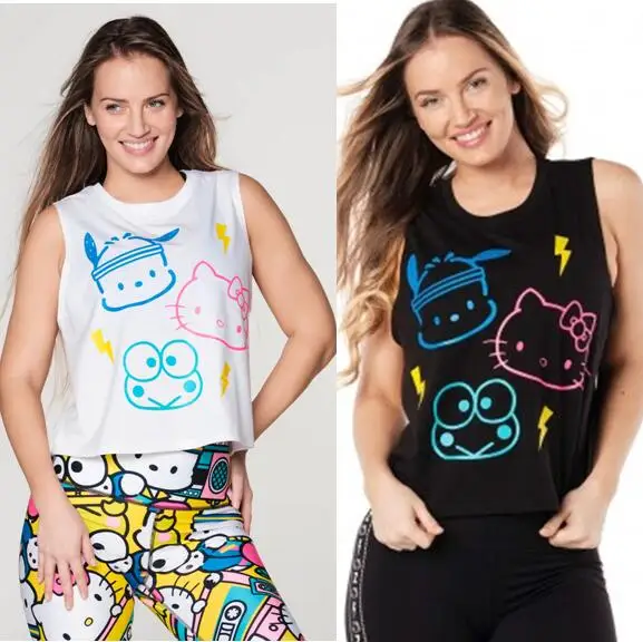 

New Arrived Wear Available Zumba Fitness Zumba Bold Boxy Crop Top Samba wear Tee Z1t0 0220