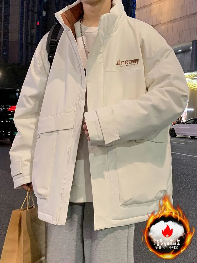 Мужской пуховик с воротником-стойкой осень-зима 2023 новая модная брендовая теплая