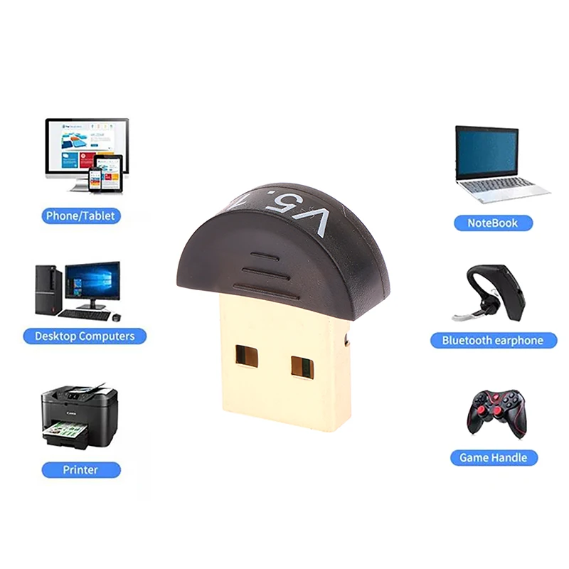 

USB Bluetooth 5.1 Adapter Transmitter Receiver Bluetooth Audio Bluetooth Dongle Wireless USB Adapter for Computer PC Laptop