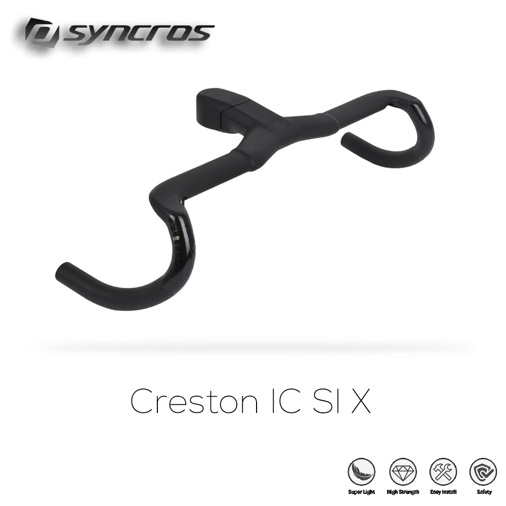 

Syncros Road Bicycle Handlebar Creston IC Sl x Full Internal Cable Routing T1000 Carbon Integrated Gravel Cockpit Di2