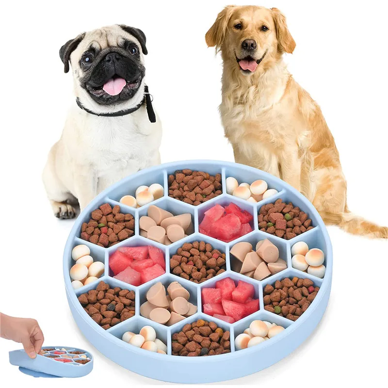 

Silicone Dog Cat Slow Feeder Dog Maze Bowl Puzzle Non Slip Dogs Food Dishes Prevents Gulping Pet Feeder For Small Medium Dog
