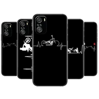 motorcycle heartbeat for xiaomi redmi note 10s 10 9t 9s 9 8t 8 7s 7 6 5a 5 pro max soft black phone case