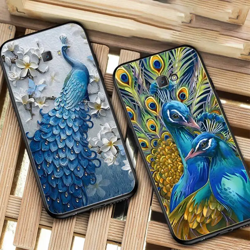 

Peacock feather Phone Case for Samsung J 2 3 4 5 6 7 8 prime plus 2018 2017 2016 core
