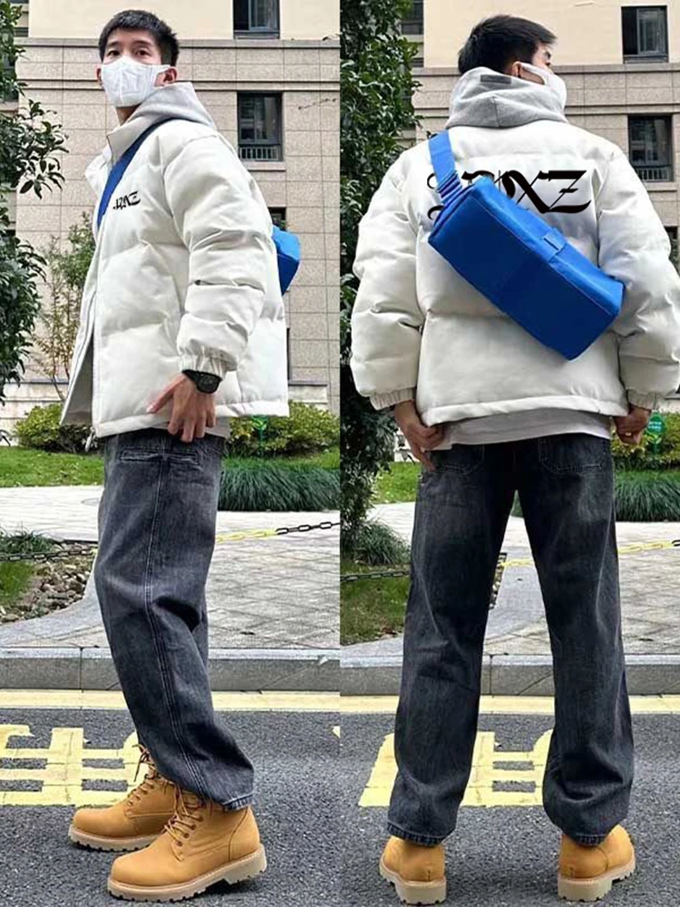 Европейский и американский пуховик с персонализированным буквенным принтом