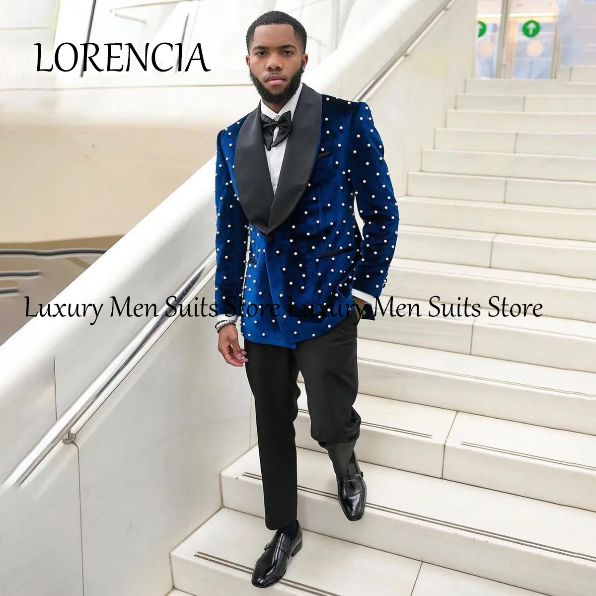 Официальный смокинг с алмазным орнаментом мужские костюмы наборы из 2 предметов