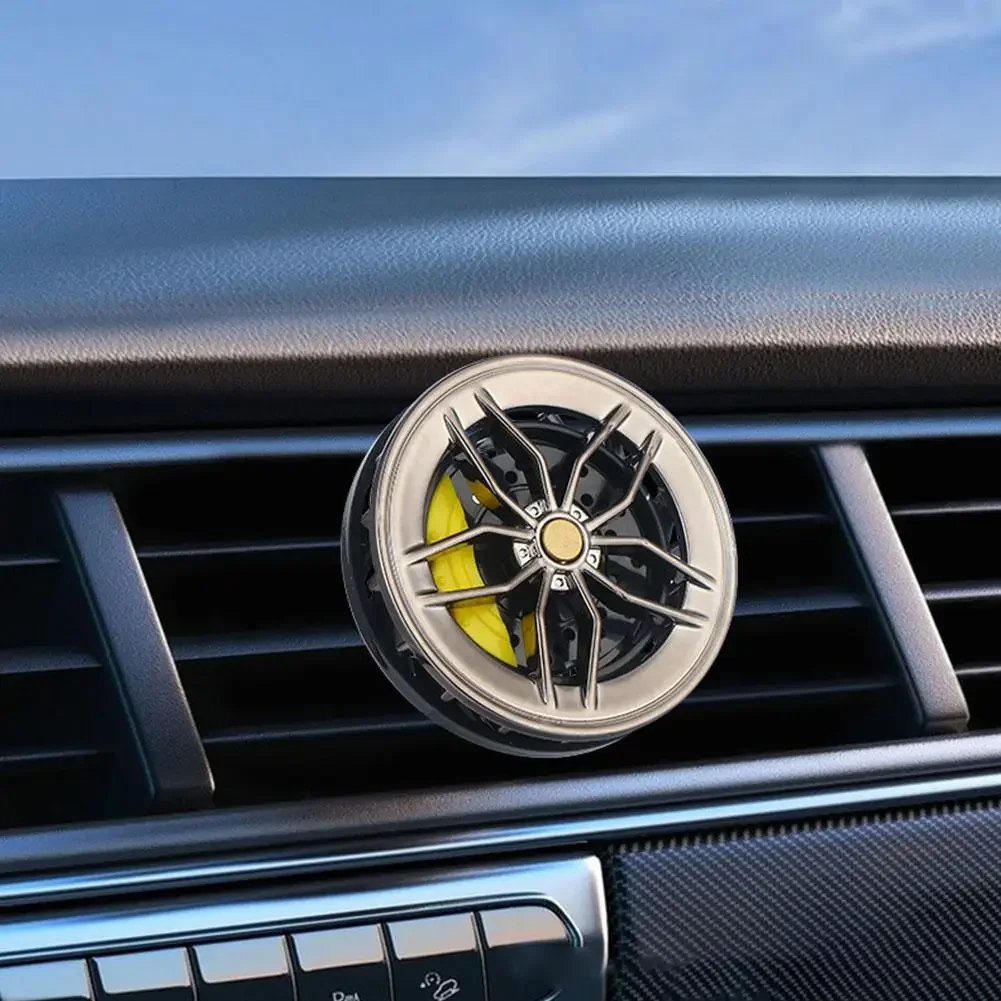 

Вращающийся автомобильный зажим для освежителя воздуха, автоматическая ступица колеса и вентиляционное отверстие, зажимы для воздуха, декоративный аромат для шин, освежитель аромата F2I8