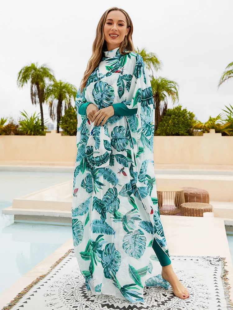 Burkini Muslim Swimwear 2023 With Hijab Femme Musulmane Islamic Mujer Clothing Swimming Suit Modest Beach Cover Ups For Women