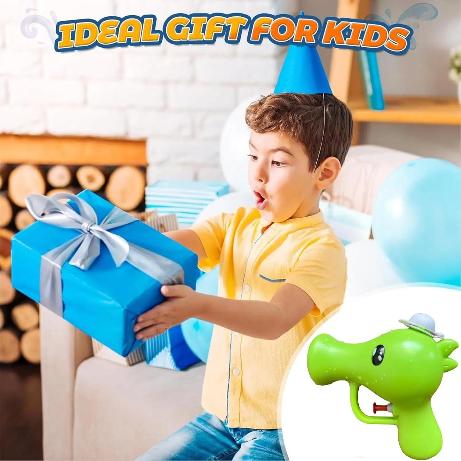 Фото Игрушка-пушка для стрельбы из гороха, уличная игрушка для детей, идеально подходит для игр на воде и вечеринок №4