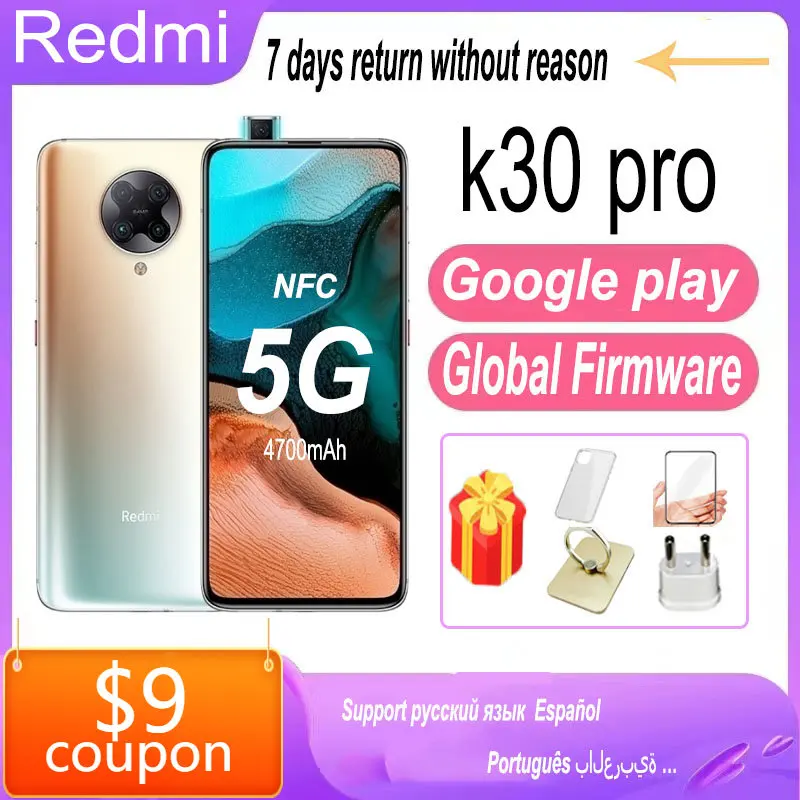 

Мобильный телефон xiaomi redmi K30 Pro телефон Snapdragon 256 865 мАч